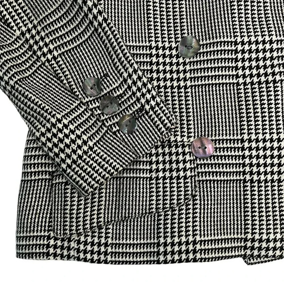 Augustus by Andrew Morgan houndstooth Blazer Jacket 90's Vintage Academia size 6 - Picture 4 of 9